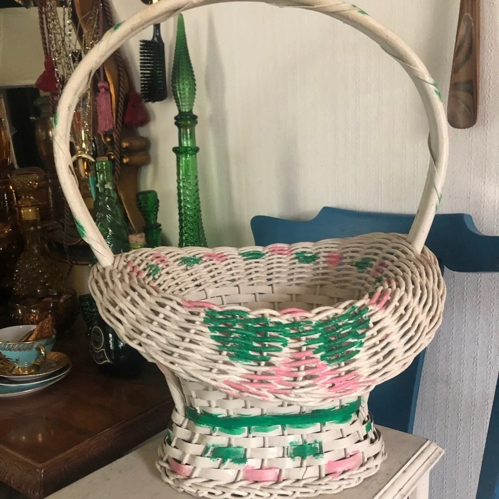 Antique Wicker Easter Basket